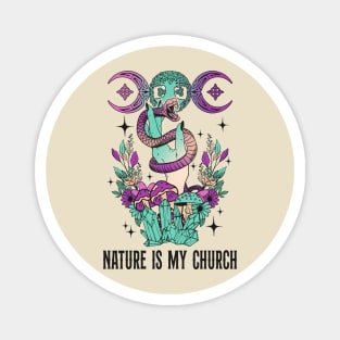 Nature is My Church Witchcraft Magnet